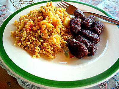 sebzeli bulgur pilavı